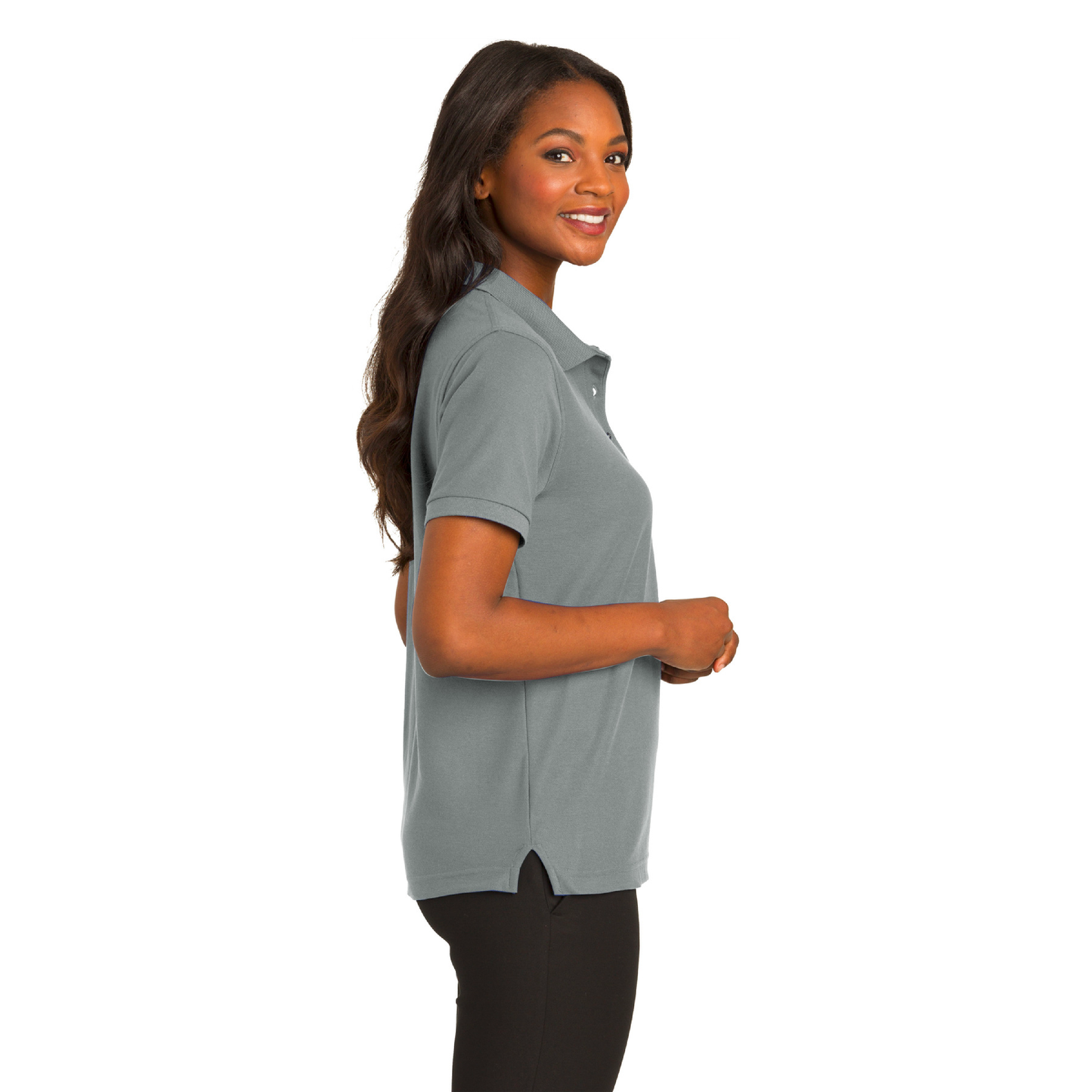 Port Authority® Ladies Silk Touch™ Cool Grey Polo