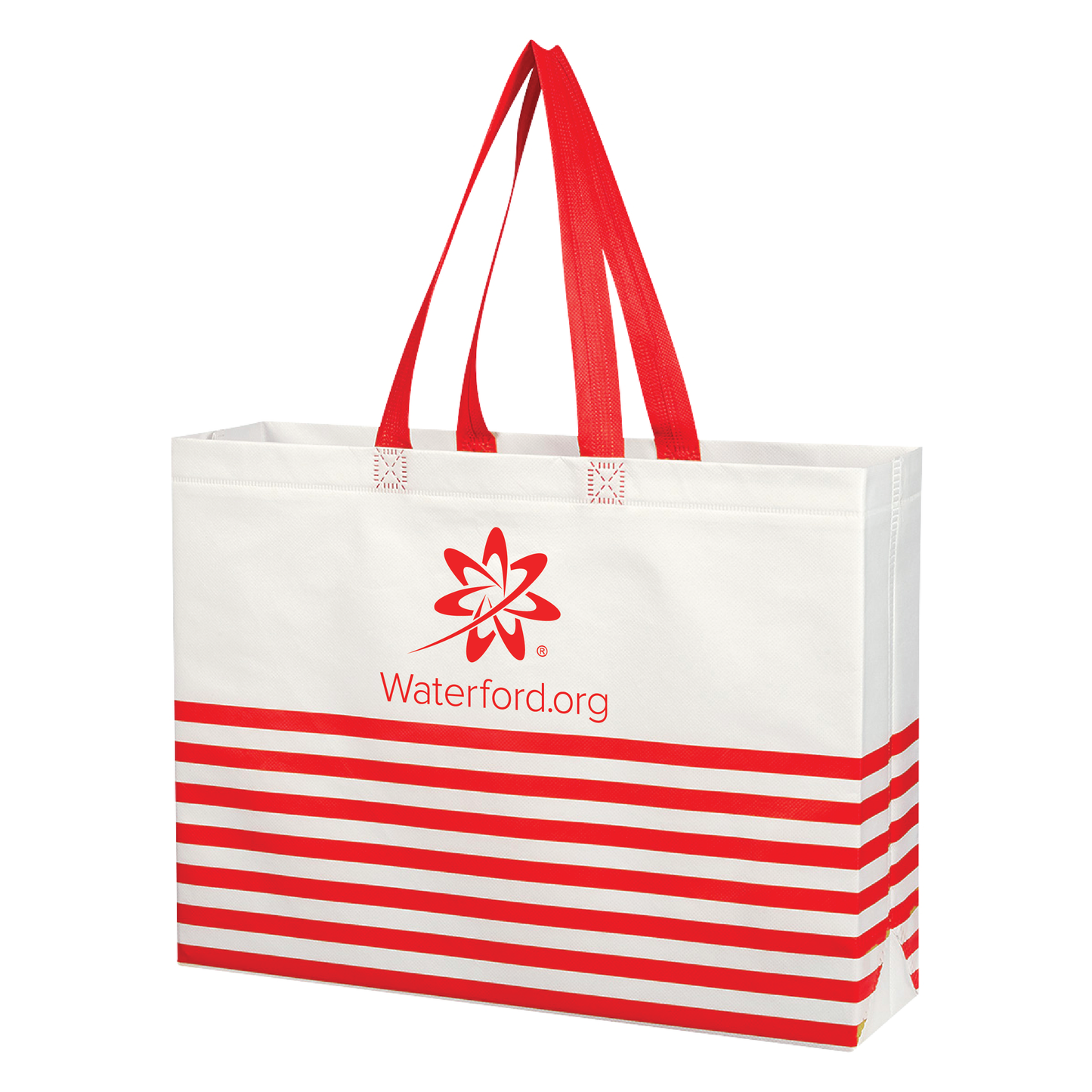 Non-Woven Horizontal Stripe Tote Bag