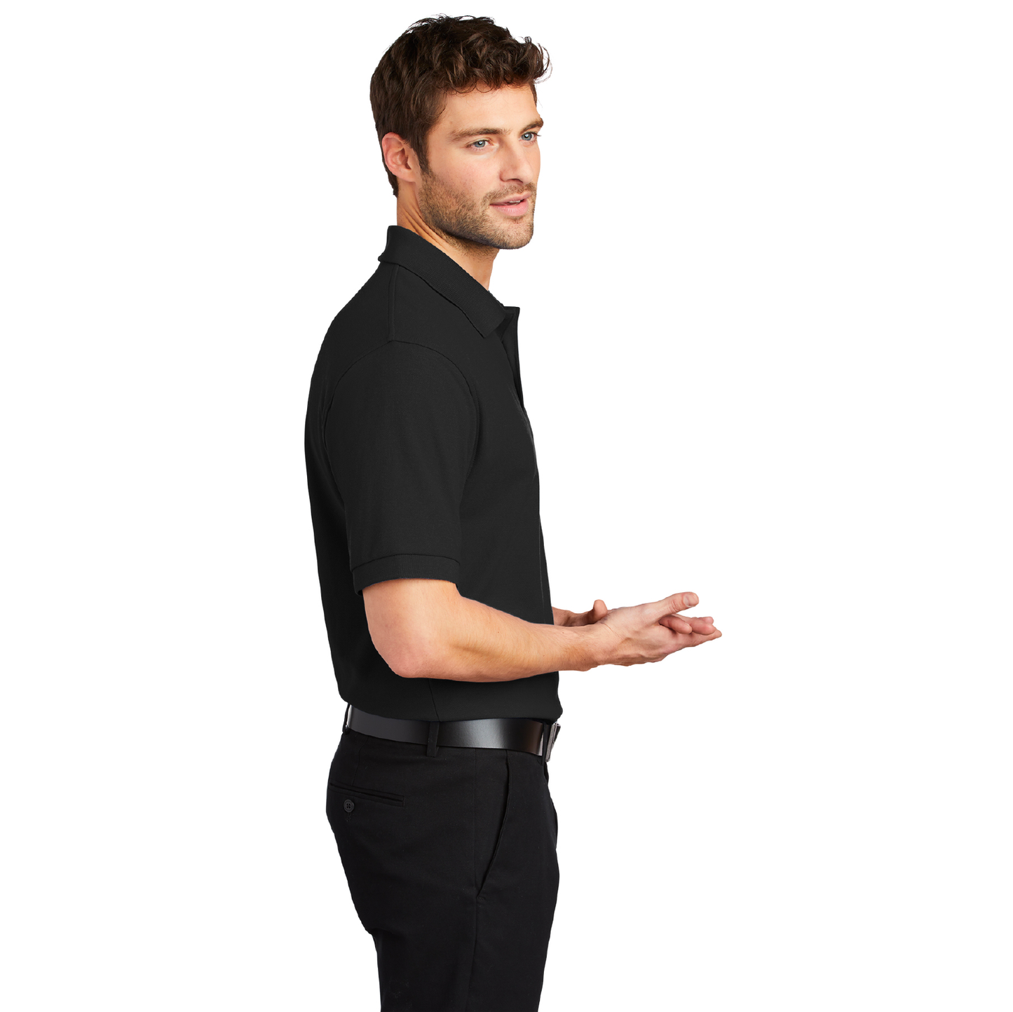 Port Authority® Silk Touch™ Black Polo