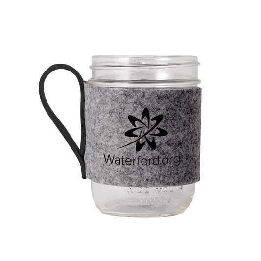 Willow Recycled Felt Sleeve & 16 oz Wide Mouth Mason Jar