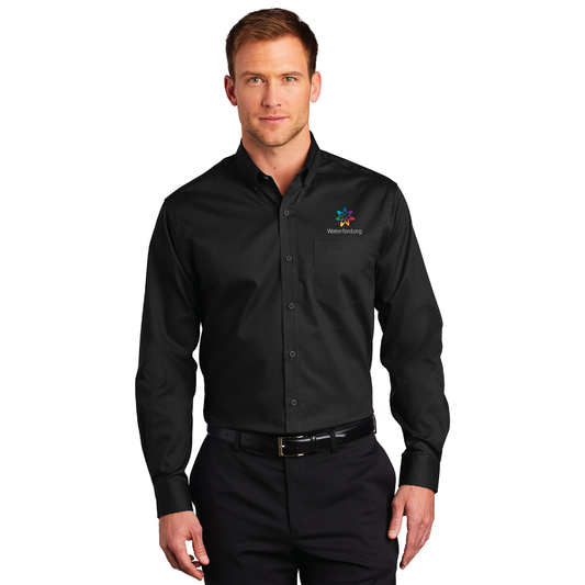 Port Authority® SuperPro™ Twill Black Shirt