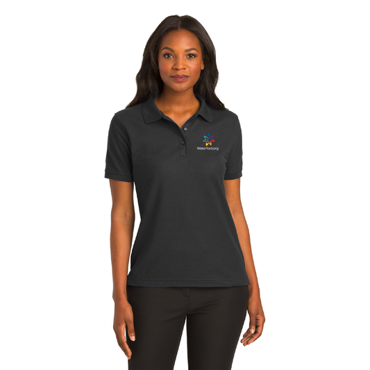 Port Authority® Ladies Silk Touch™ Black Polo