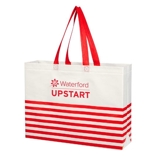 Non-Woven Horizontal Stripe Tote Bag